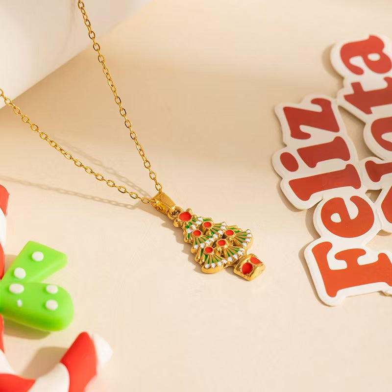Christmas Necklace Pendant - Festive Holiday Jewelry Gift