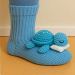 Christmas Knit Socks - Turtle Design
