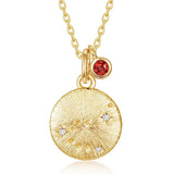 925 Silver The Twelve Zodiac Signs Pendant - Red Leaf Forest