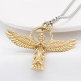 Angel Wings Pendant Necklace - Gothic Guardian Angel Jewelry