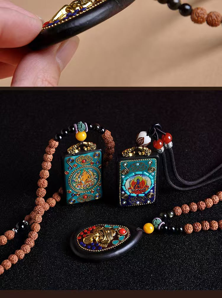 Wangcai Buddhist amulet necklace