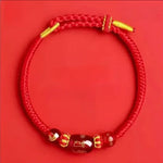 Zodiac Horse Year Red String Bracelet - 2026 Style 2 - Red Leaf Forest
