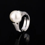 Elegant Pearl Ring - Classic Design - Red Leaf Forest