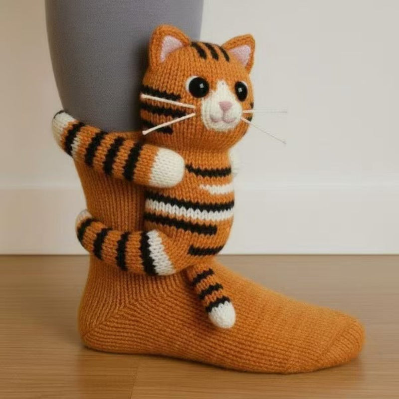 Christmas Animal Socks - Tiger Design