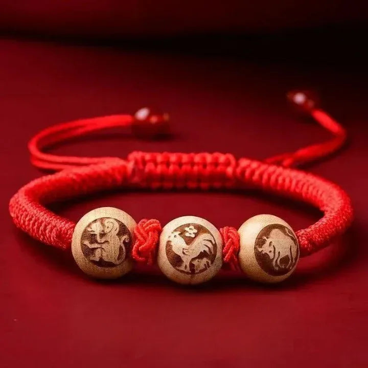12 Zodiac Signs Triple Harmony and Six Harmony Red String - Red Leaf Forest