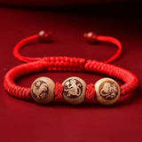 12 Zodiac Signs Triple Harmony and Six Harmony Red String - Red Leaf Forest