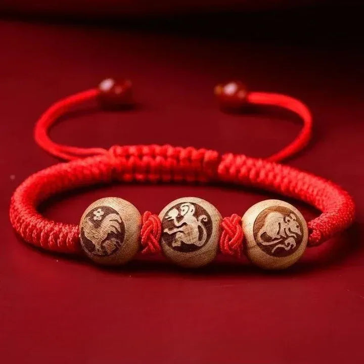 12 Zodiac Signs Triple Harmony and Six Harmony Red String - Red Leaf Forest