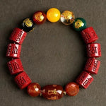 Cinnabar Bracelet - Traditional Cultural Jewelry - Red Leaf Forest