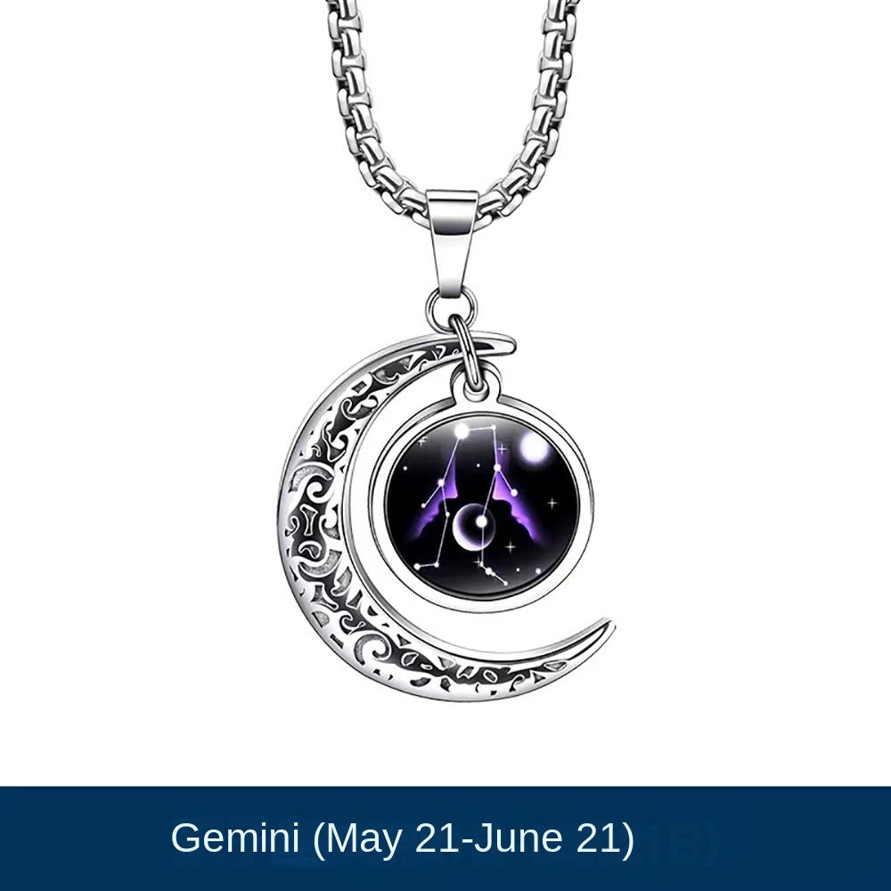 Gemini Zodiac Necklace Pendant 