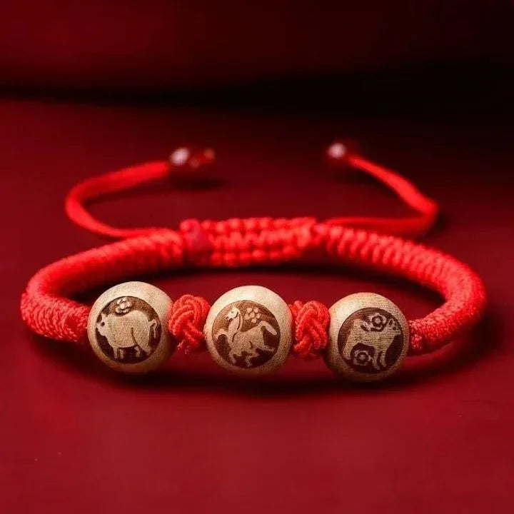12 Zodiac Signs Triple Harmony and Six Harmony Red String - Red Leaf Forest