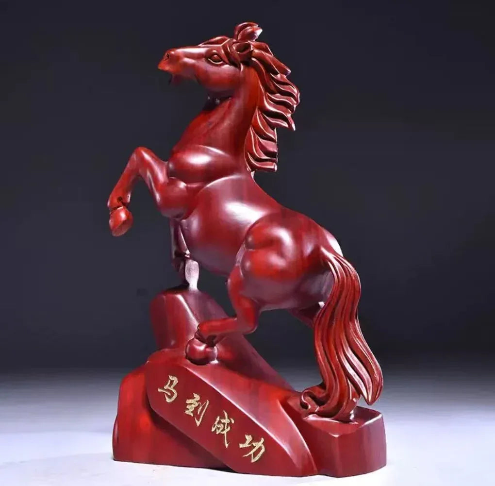 Wooden Carving Ornament - Immediate Success (Feng Shui Product) - Red Leaf Forest