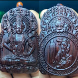 Chinese Zodiac Sandalwood Pendant - Handcrafted Traditional Jewelry - Red Leaf Forest