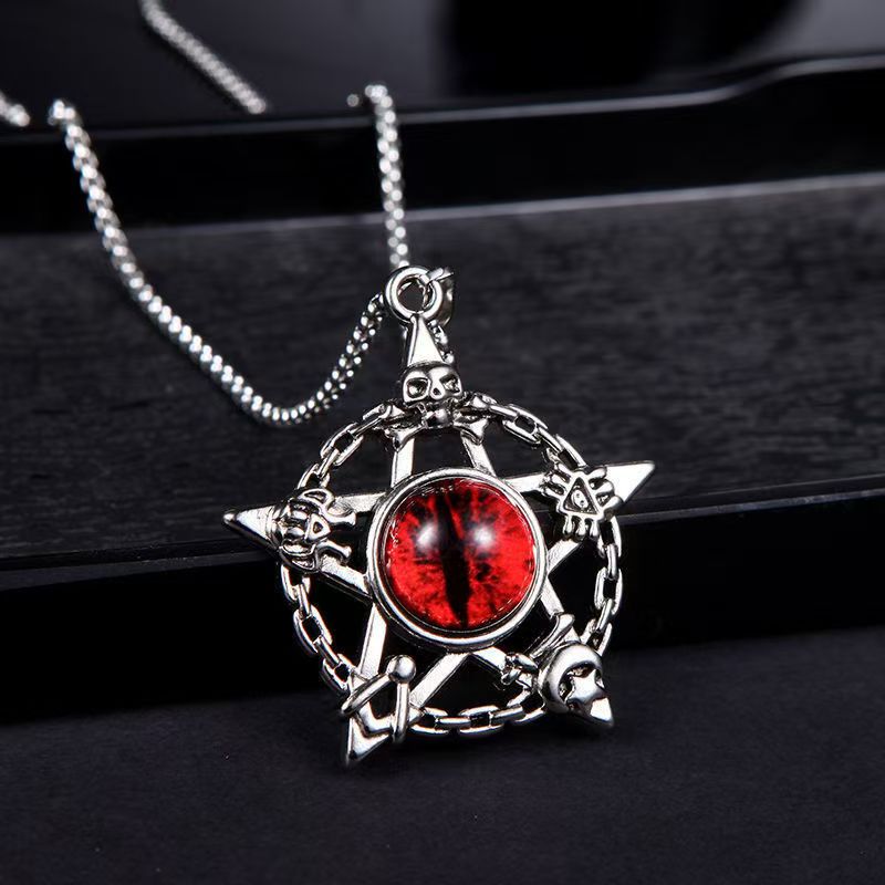 Halloween Couple Pendant - Gothic Skull Necklace