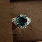 Retro Exquisite Gemstone Ring - Red Leaf Forest