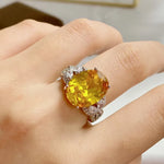 Retro Exquisite Gemstone Ring - Red Leaf Forest