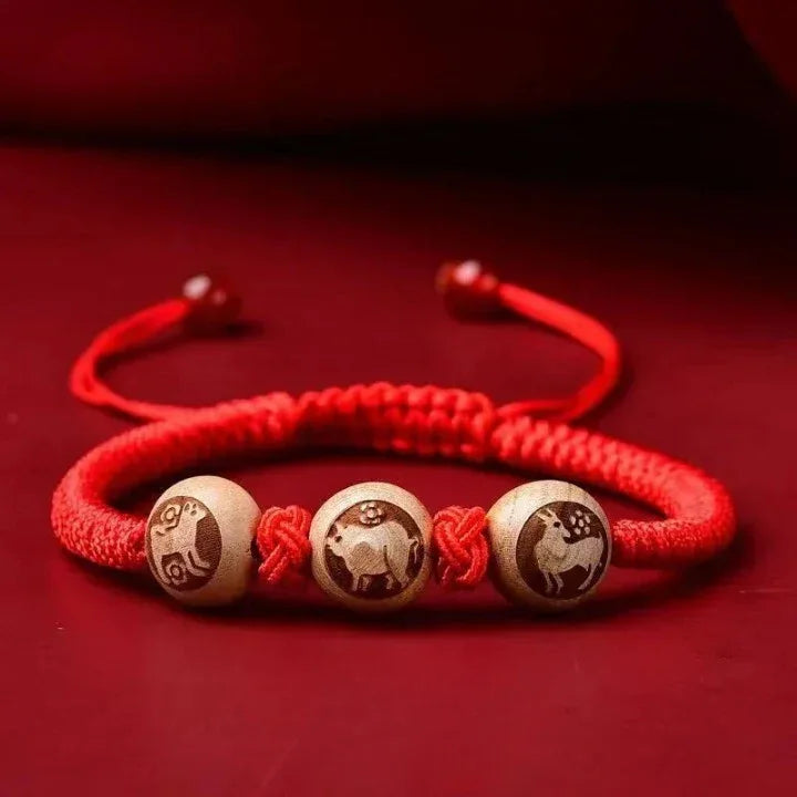 12 Zodiac Signs Triple Harmony and Six Harmony Red String - Red Leaf Forest