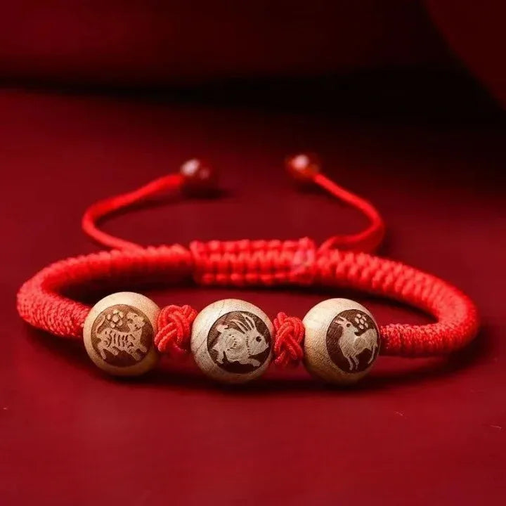 12 Zodiac Signs Triple Harmony and Six Harmony Red String - Red Leaf Forest