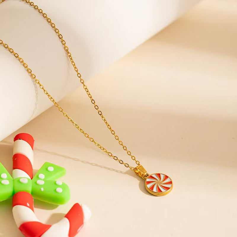 Christmas Necklace Pendant - Festive Holiday Jewelry Gift
