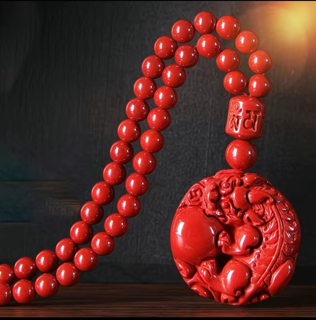 Red Cinnabar Pixiu Pendant