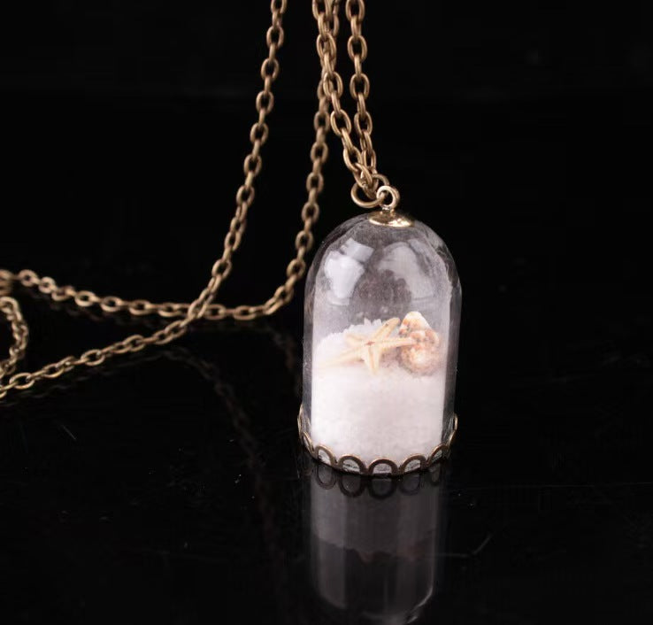 Christmas pendant ornament—Glass pendant necklace