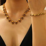 2  :Halloween pumpkin skull necklace and bracelet