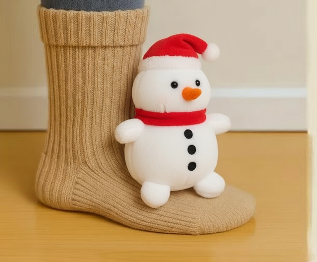 Christmas Animal Socks - Snowman Pattern