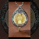 Zodiac Guardian Buddha Pendant in sterling silver, showcasing traditional Chinese cultural jewelry with intricate craftsmanship and zodiac symbolism.
