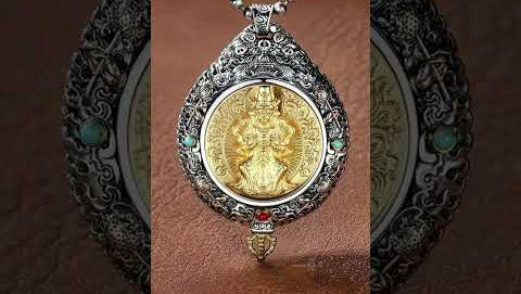 Zodiac Guardian Buddha Pendant in sterling silver, showcasing traditional Chinese cultural jewelry with intricate craftsmanship and zodiac symbolism.

